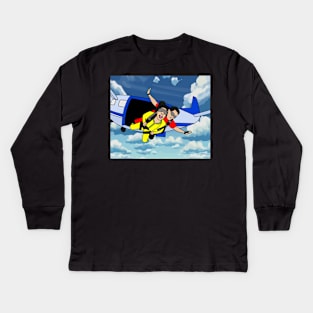 Parachuting Skydiving Free Fall Kids Long Sleeve T-Shirt